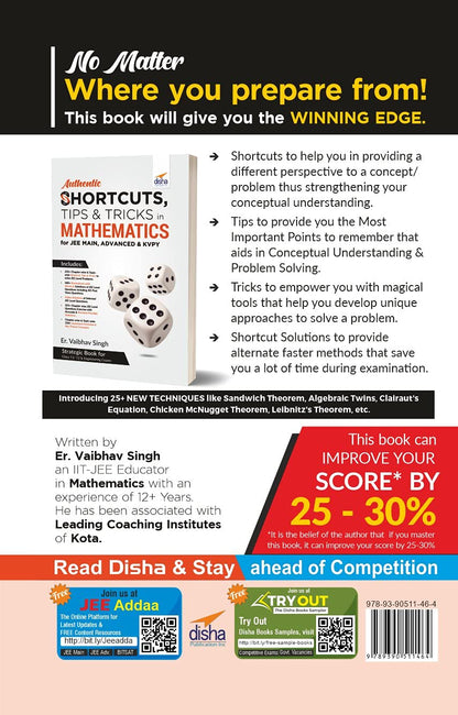 Authentic SHORTCUTS, TIPS, TRICKS & TECHNIQUES in MATHEMATICS for JEE Main, Advanced & KVPY