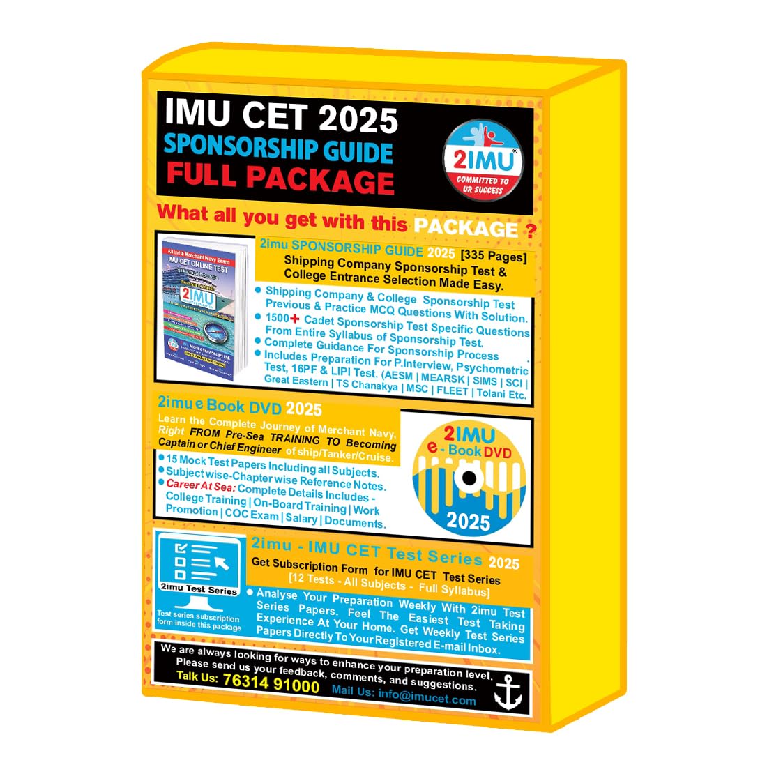 IMU CET SPONSORSHIP GUIDE 2025 with Test Series Subscription || 2IMU® Join Merchant Navy