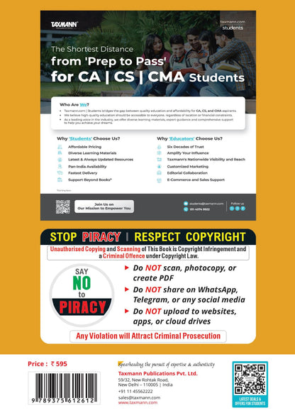 Taxmann's CRACKER for Strategic Cost Management (Paper 16 | SCM) – Quick-Revision & Question-Bank Guide—Incorporating 360+ Solved Past-Exam Questions for CMA Final | Dec. 2026/June 2027 Exams