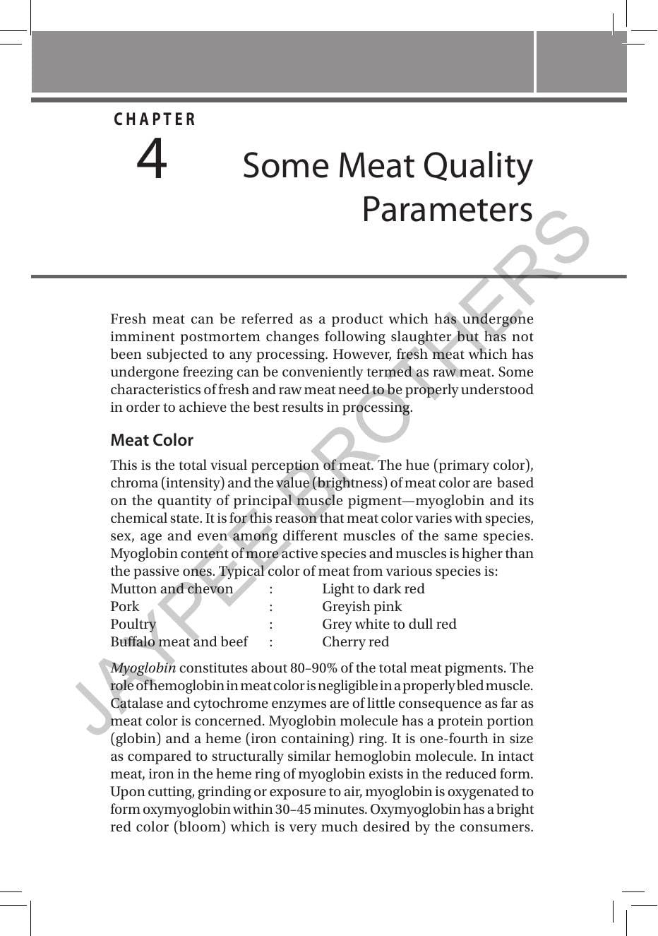 MEAT & MEAT PRODUCTS TECHNOLOGY INCLUDING POULTRY PRODUCTS TECHNOLOGY