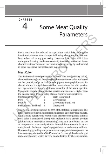 MEAT & MEAT PRODUCTS TECHNOLOGY INCLUDING POULTRY PRODUCTS TECHNOLOGY