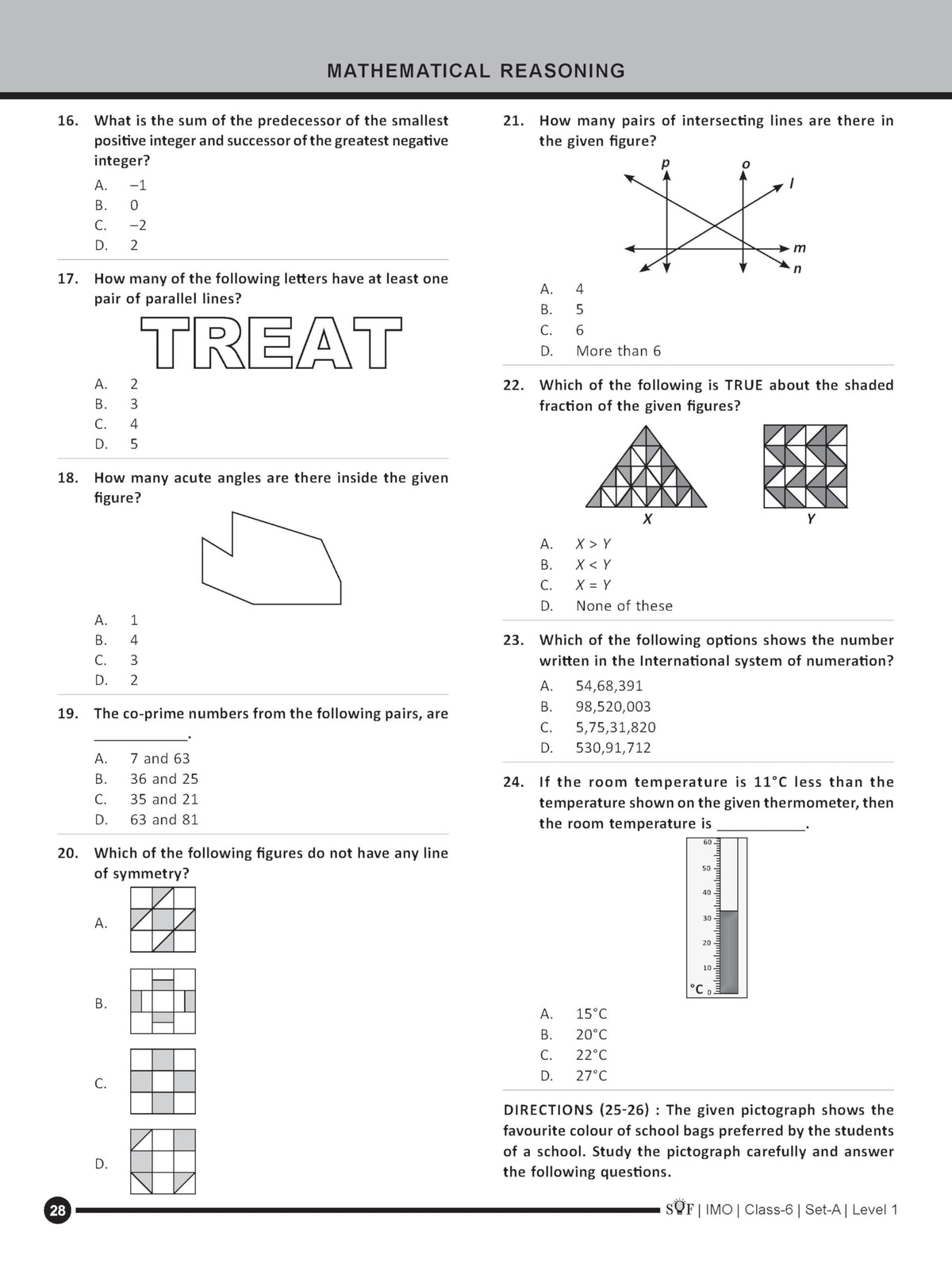 MTG IMO Olympiad 10 Previous Years Papers Class 6 Mathematics (2025-2021 Set A & B) - Model Test Papers with 24 Sample OMR Sheets | PYQ Book For SOF Olympiad 2026-27 Exam