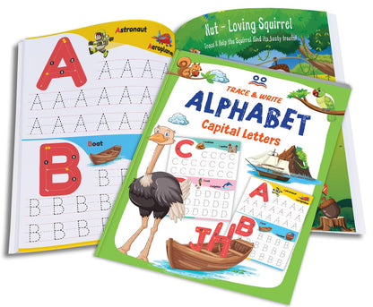 Tracing Books for Kids | Pencil Control Activity Book for Kids [4 Books] | Premium Quality Writing Practice Books - Alphabet ABC (Capital & Small Letters), Numbers, Lines & Pattern | Ages: 2 - 5 Years