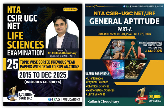 CSIR NET Life Science & General Aptitude Books 2026 | Previous Year Solved Papers with Detailed Solutions | Best Seller PYQ Book for NTA CSIR NET JRF Life Science Exam