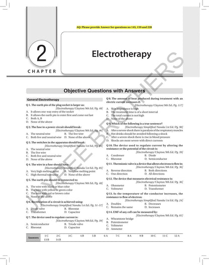 MCQs for Masters in Physiotherapy (MPT) Entrance Examination, 4/E for MPT Aspirants | 3200+ MCQs with Answers and 26 Model Papers | Exercise Therapy, Electrotherapy, and Biomechanics: 1