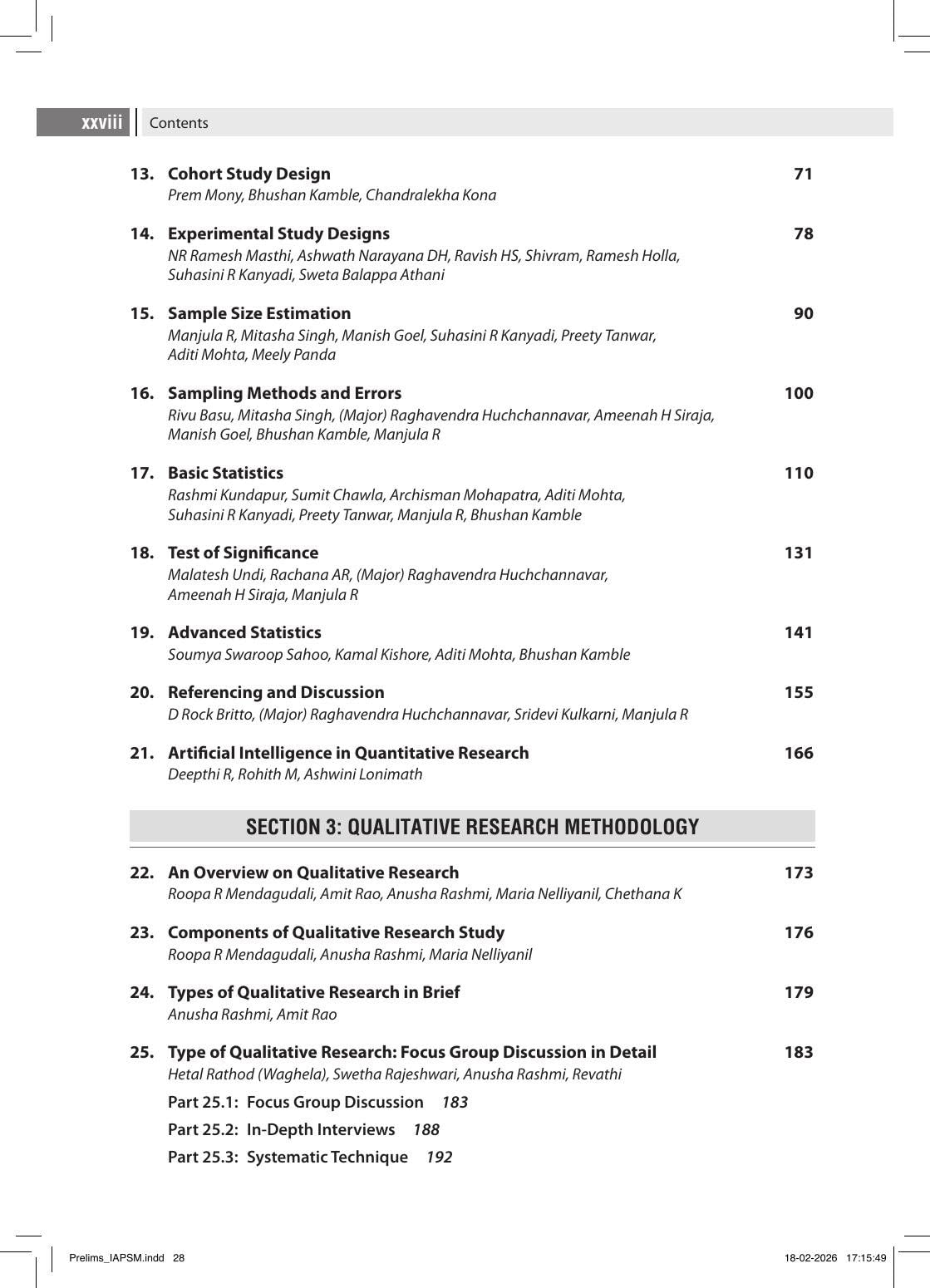 IAPSM's Textbook of Comprehensive Research Methodology, 2/E for PG Medical Students | Covers Quantitative, Qualitative and Operational Research, Biostatistics and AI in Research