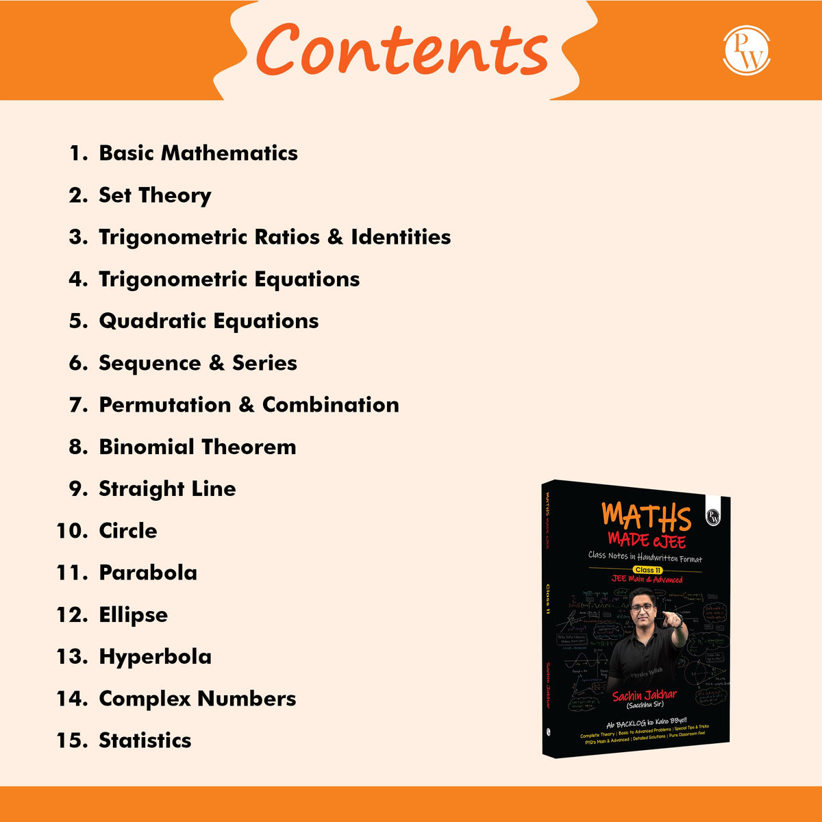 PW Maths Made EJEE Class 11 Handwritten Notes By Sachin Jakhar For JEE Main & Advanced Exams | Complete Theory, Basic to Advanced Problems, Special Tricks, PYQ, Detailed Solutions [Paperback] Sachin Jakhar