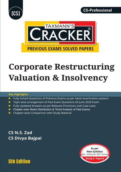 Taxmann's CRACKER COMBO for CS Professional | Dec. 2026/June 2027 Exams | Group 2 – Papers 5 & 6 | CRACKER Series | SMCF and CRVI | June 2026 Edition | Set of 2 Books