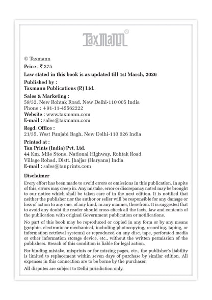Taxmann's Code of Civil Procedure 1908 [Bare Act with Section Notes] – Comprehensive 2026 Edition Statutory Reference Presenting the Updated CPC with Notes for Clear Understanding