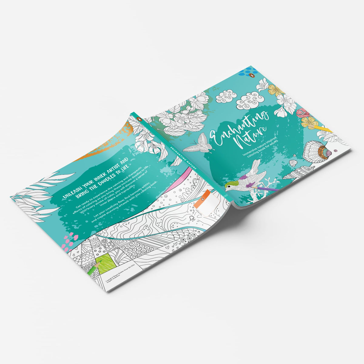 Enchanting Nature: Coloring Book for Adults with Tear out Sheets | Fun and Relaxing Doodle Designs