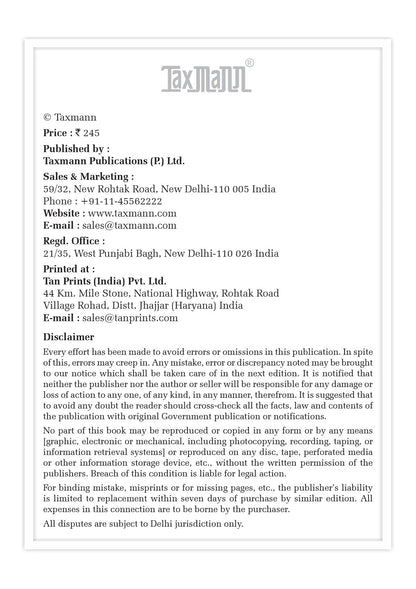 Taxmann's Constitution of India [Bare Act without Comments | AIBE] – AIBE-compliant Reference Presenting the Complete | Unaltered Text with Amendments | Schedules | Others