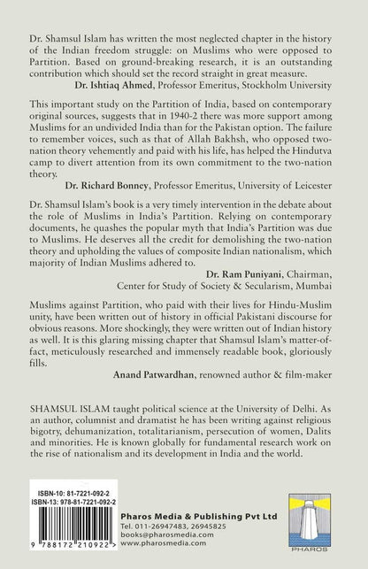 Muslims Against Partition of India — Revisiting the legacy of patriotic Muslims