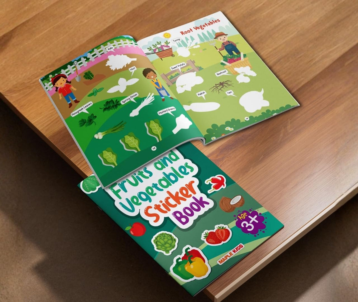 My First Sticker Book - Fruits and Vegetables - Activity Book for Kids - Stickers for Children - Age 3+ Years