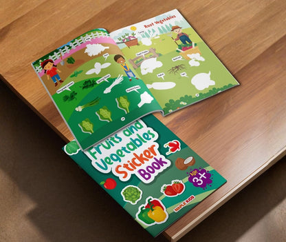 My First Sticker Book - Fruits and Vegetables - Activity Book for Kids - Stickers for Children - Age 3+ Years
