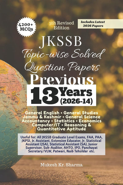 JKSSB Topic-wise Solved Question Papers : Previous 9 Years' (2014-22)