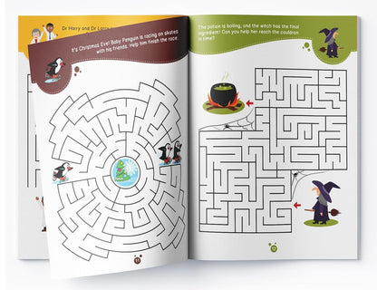 Preschool Activity Book: Maze – Fun Maze Activity Book for Kids Ages 3–5 | Easy to Follow Paths, Problem-Solving & Pencil Control | 2+ Hours of Brain-Boosting Maze Fun