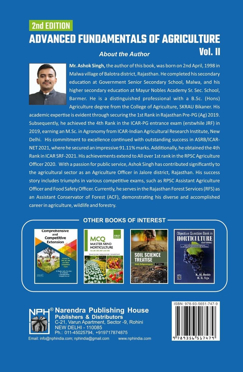 Advanced Fundamentals of Agriculture - Ashok Singh Malwa - Vol 1 and 2 - Combo Set of 2 Books - 2nd Edition - For 2026 Exams