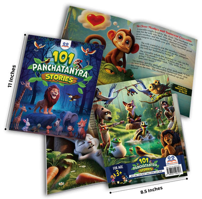 Panchatantra Story Book in English - 101 Animal Tales Book for Kids | Premium Quality Panchatantra Story Book for Kids (Hardback) | Moral Story Book by Pandit Vishnu Sharma | Two Brothers Publications