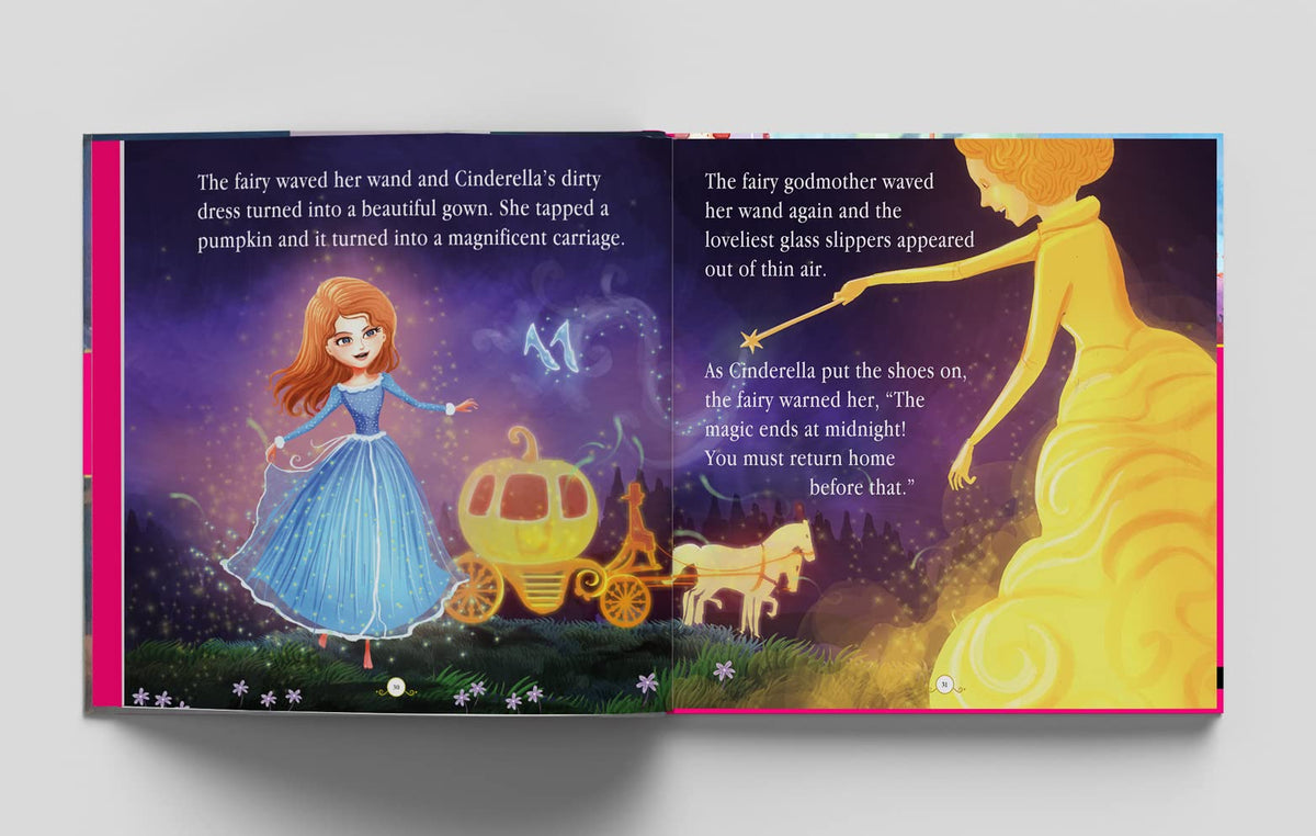 Princess Fairy Tales: Ten Traditional Fairy Tales For Children (Abridged and Retold With Large Font For Easy Reading) 8 Inches X 8 Inches - Hardback