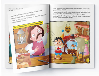 Fairy Tales Comprehension – Pinocchio A Classic Tale with Questions & Exercises | Develop Vocabulary & Reading Skills | Ages 5–8 | 2+ Hours of Literary Fun