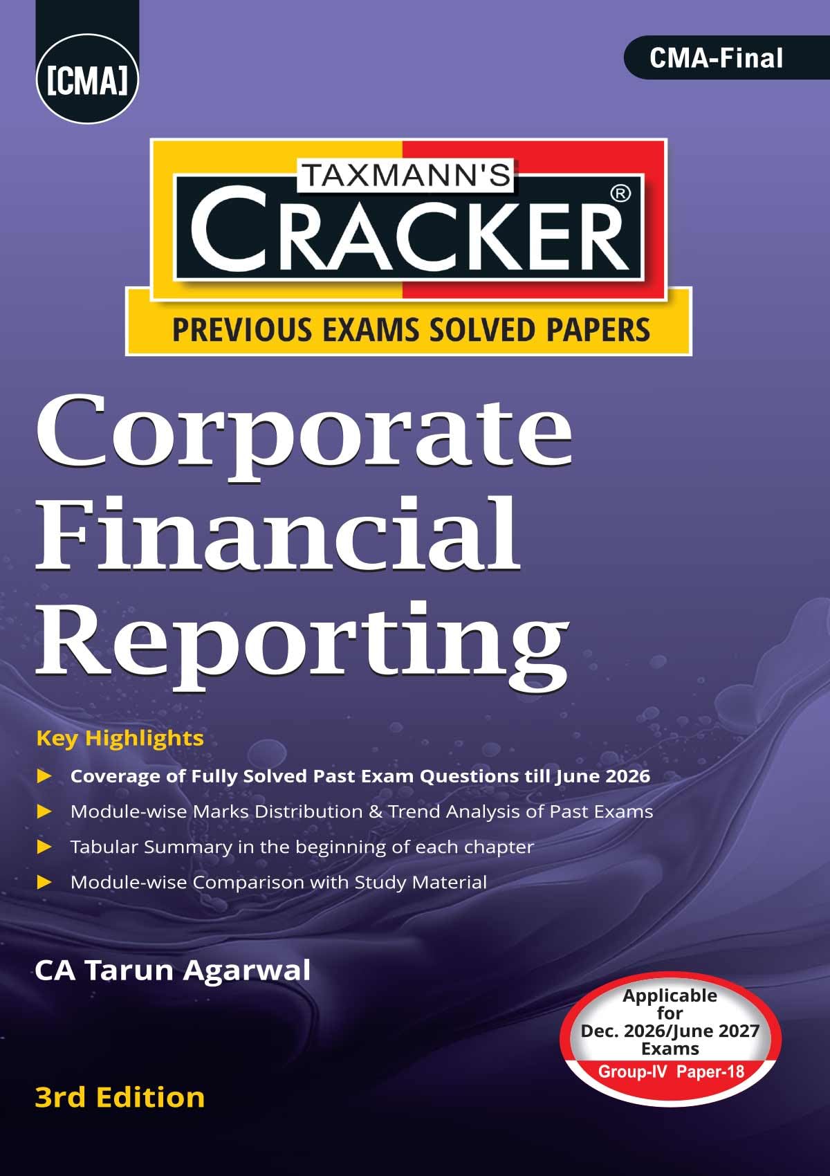 Taxmann's CRACKER COMBO for CMA Final | Dec. 2026/June 2027 Exams | Group IV – Papers 17 to 20A | CRACKER Series | CMAD, CFR, ITLP, and SPMBV | July 2026 Edition | Set of 4 Books
