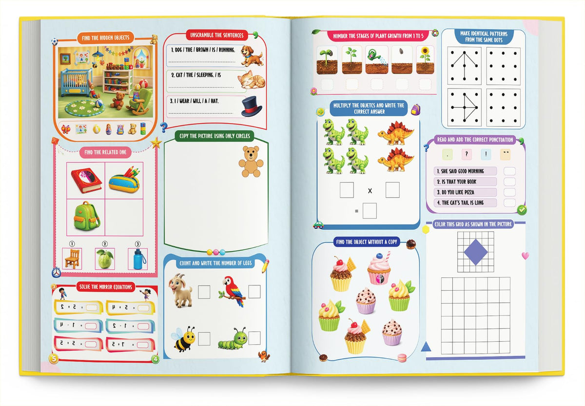 Activity Book for 7 + Year Old | Best Selling 1001 Brain Booster Activity Book for 7 Year Old | Kids Activity Book - Puzzle, Sudoku, Maze, Colouring, Dot To Dot, Matching, Seek & Find, Spot Difference