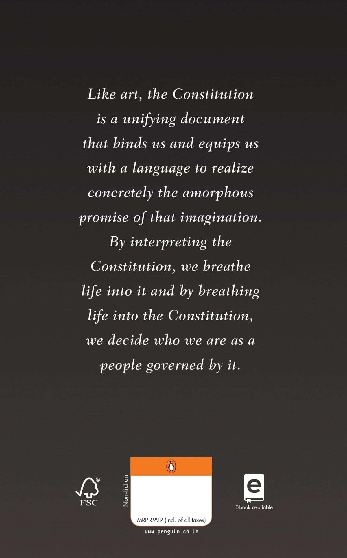 Why the Constitution Matters: Selected Speeches