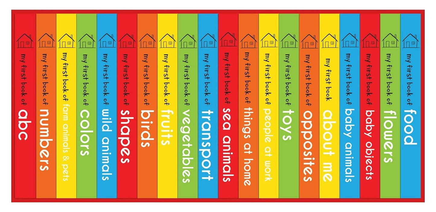 My First Learning Library: 20 Board Books Box Set for Kids | ABC, Numbers, Shapes, Colors, Animals, Fruits, Vegetables & Early Learning Books for Babies, Toddlers & Preschoolers (Ages 0–5)
