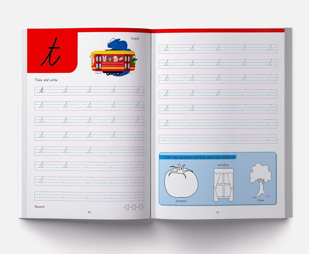 Cursive Handwriting – Small Letters: Practice Workbook | Ages 5–8 Years | Step-By-Step Letter Formation | Tracing Practice |Kids Fine Motor Skills | Premium Paperback | Children | Latest Edition