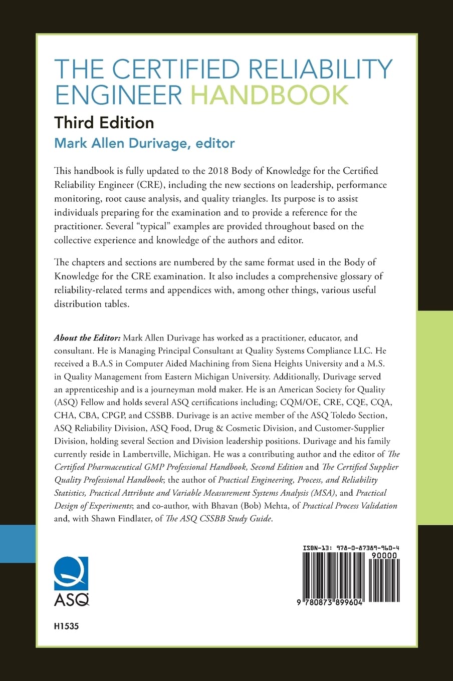 The Certified Reliability Engineer Handbook