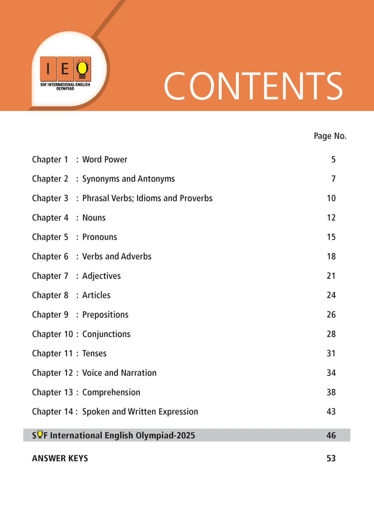 MTG International English Olympiad (IEO) Workbook Class 5 - Chapter-wise MCQs with Achievers Section - SOF Olympiad Books For 2026-27 Exam