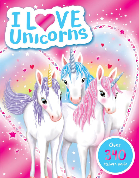 I LOVE UNICORNS : ACTIVITY BOOK book cover