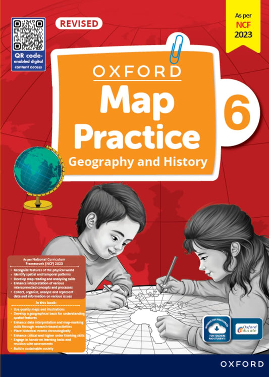 Oxford Map Practice Book 6 | Geography and History | As per NCF 2023