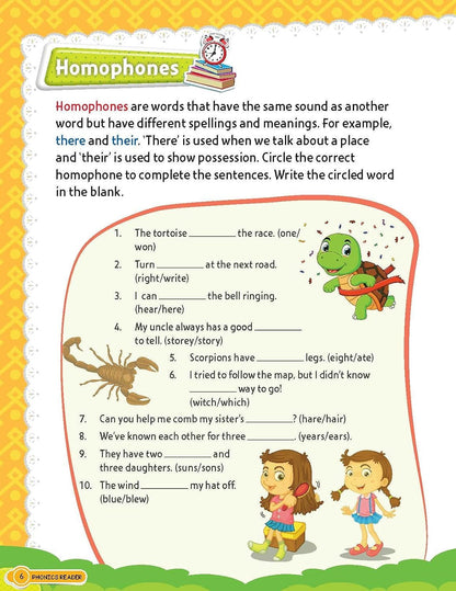 Phonics Reader 5 Books Pack for Children Age 3 -10 Years -Alphabet Sounds, A to Z, Short and Long Vowel Sounds, Word Families Short and Long Vowel Sounds, Blends and Combination Sounds, Tricky Words