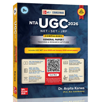 UGC NET Paper 1 2026 by Arpita Karwa | NET / SET / JRF | 120 Videos | 4000+ Practice Questions | Pluck-out Revision Chart | 2026 January & 2025 June Fully Solved Paper | 50+ Full Length Mock Tests