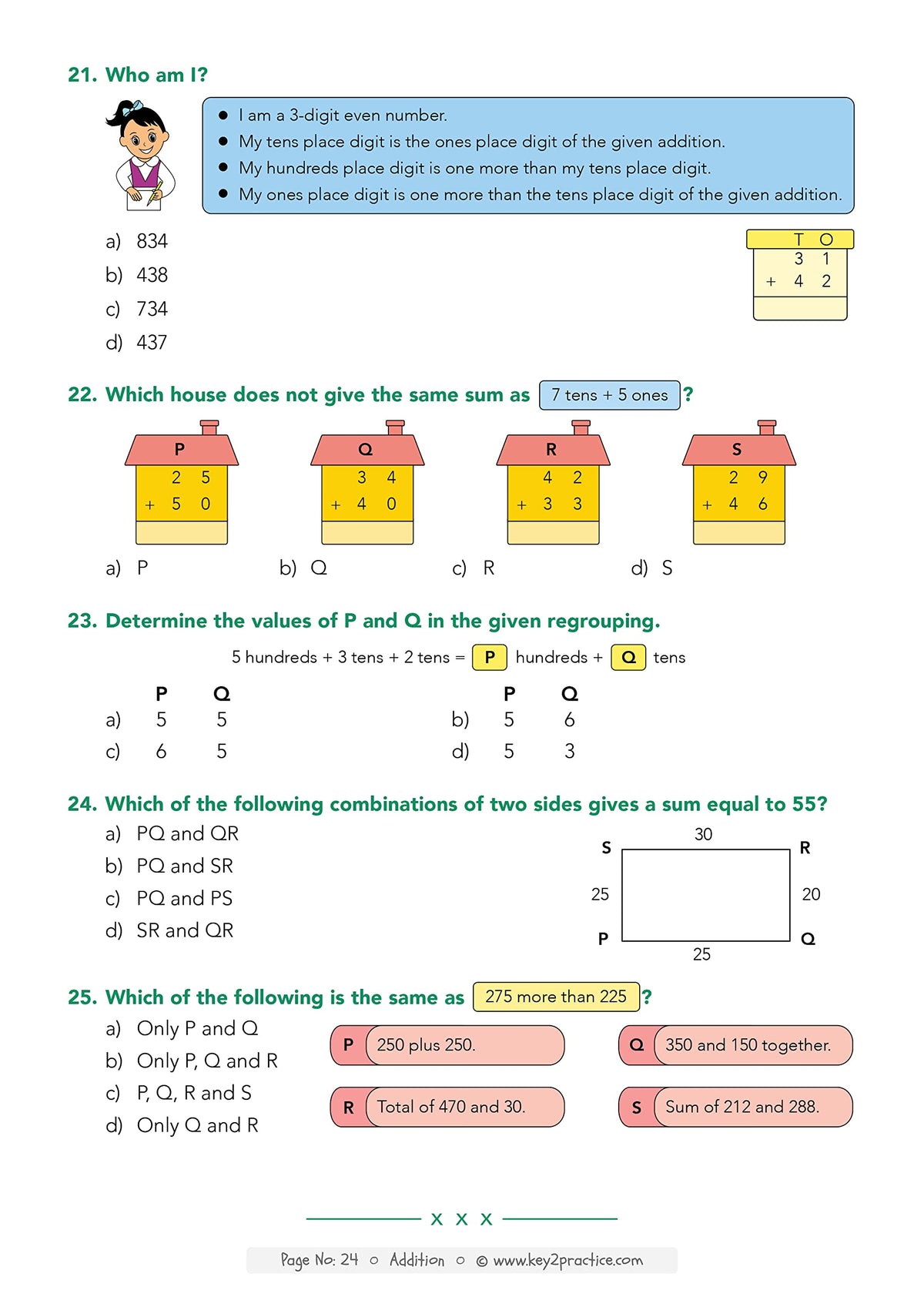 Key2Practice Maths Olympiad For Class 2 : 30 Tests, 750 Math Questions, Activity Based Worksheets