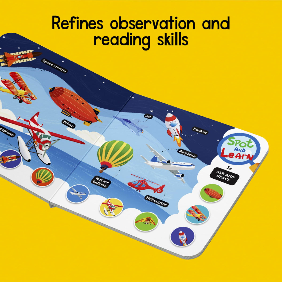 Spot and Learn with Pictures: Things that Move (Select Learning): A Fun & Interactive Board Book to Develop Observation Skills and Vocabulary for Kids, Toddlers