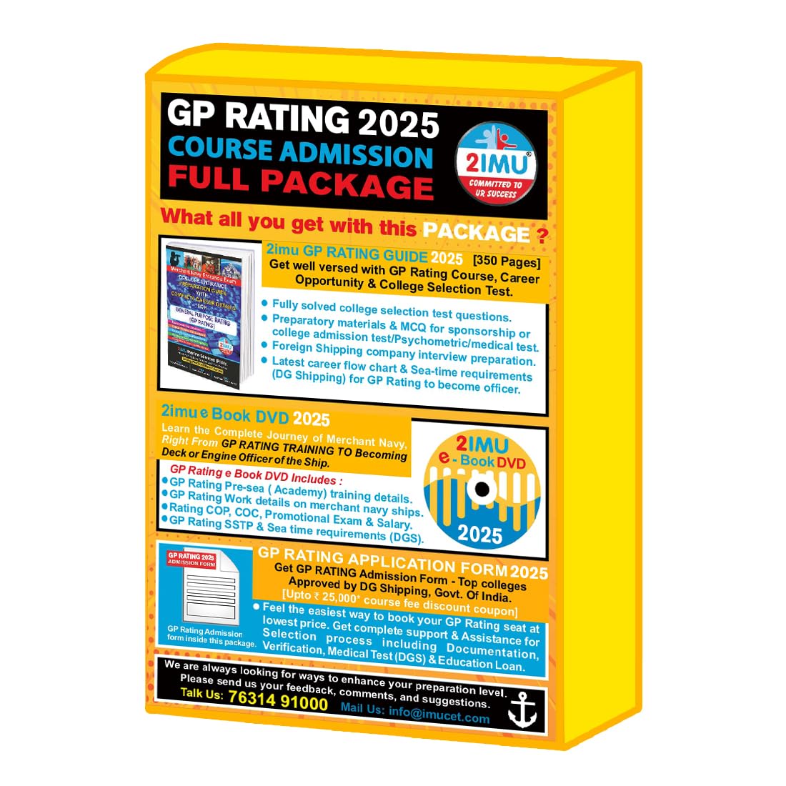 GP Rating Course Admission Full Package 2025, Study Guide and Practice Tests, with Test Series Subscription || 2IMU® Join Merchant Navy