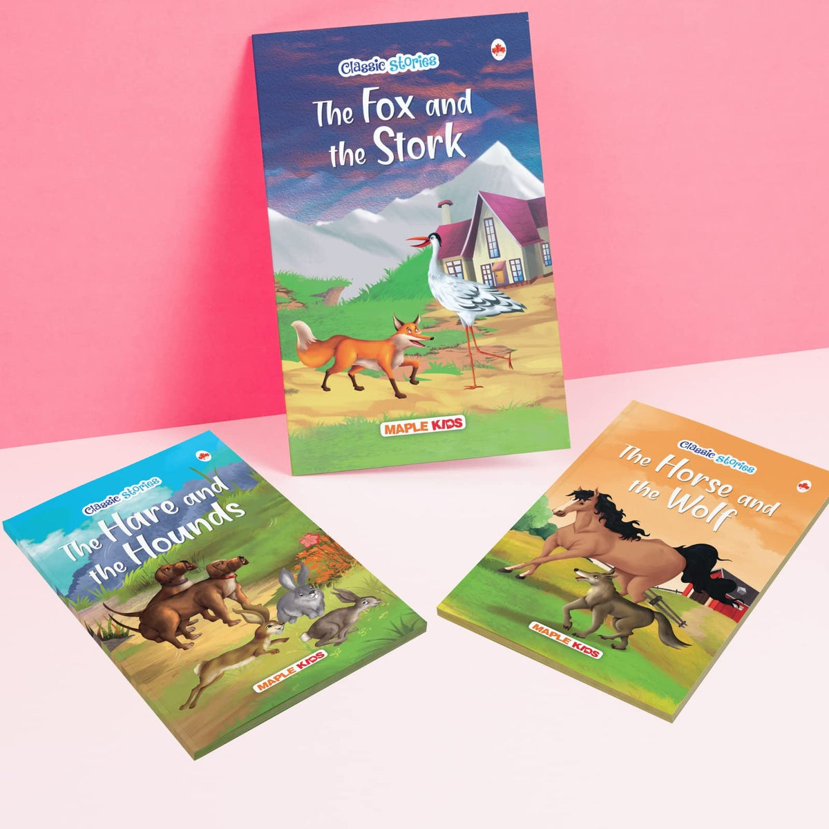 Story Books for Kids - Classic Stories (Illustrated) (Set of 10 Books) - Moral Stories - English Short Stories with Colourful Pictures - Bedtime Children Story Book - 3 Years to 10 Years Old Children - Read Aloud to Infants, Toddlers