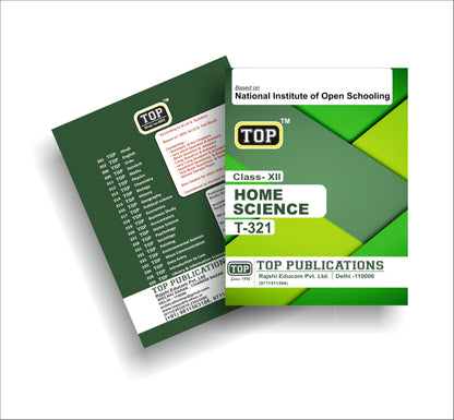 TOP NIOS Class 12 Home Science T-321 English Medium Guide (Including Objective Type MCQs) | Updated with Latest Syllabus and Exam Pattern as per NIOS Latest Notification