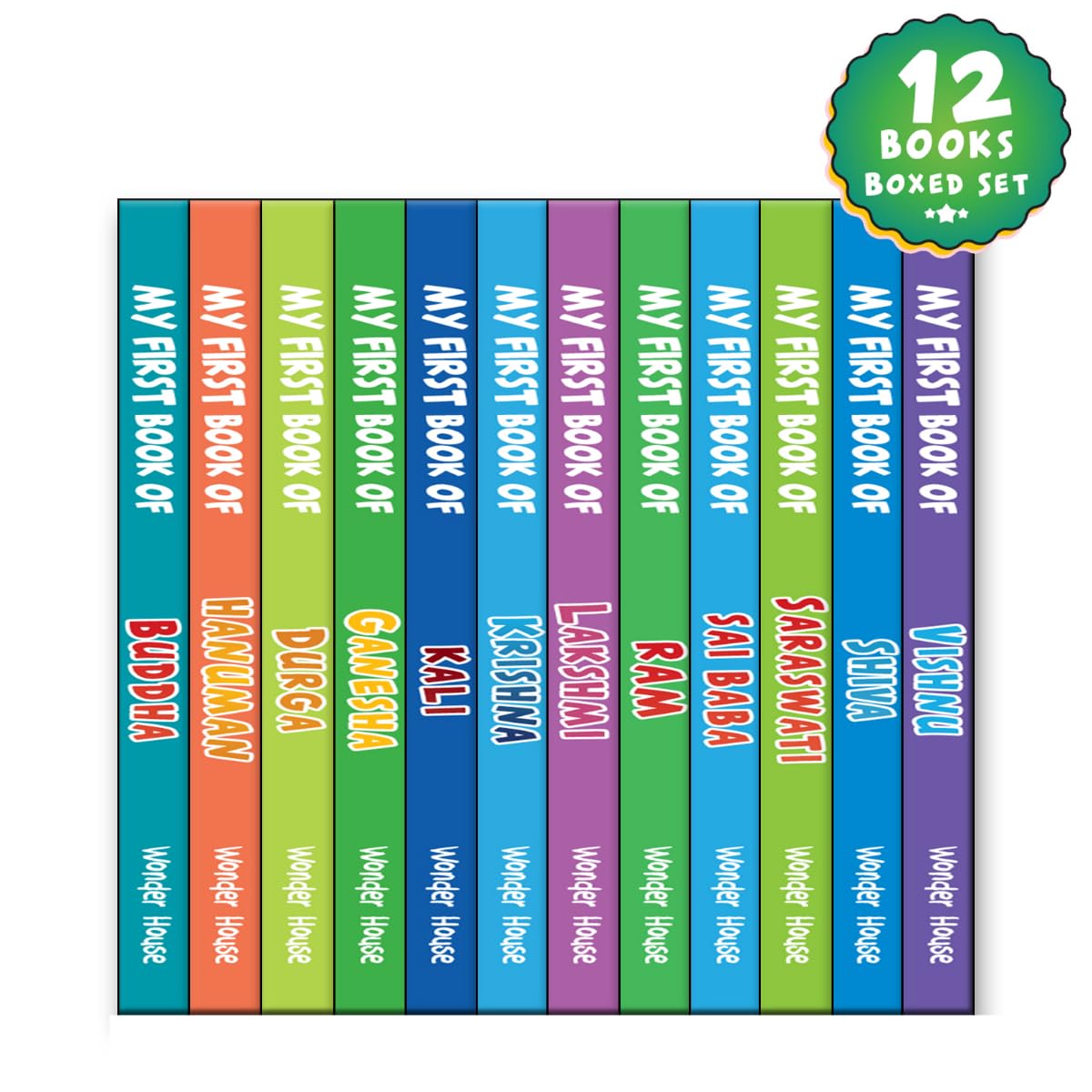 My First Library Of Hindu Gods And Goddesses (12 Board Book Set) Age 2–6 Years | Illustrated Spiritual Stories | Indian Mythology | Ganesha | Krishna | Shiva & More | Early Learning | Latest Edition