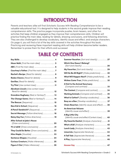 Scholastic Success with Reading Comprehension Grade 2 Workbook