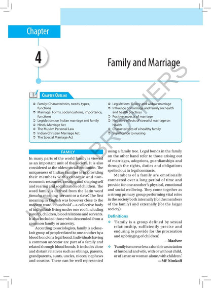 Applied Sociology for Nurses, 3/E for BSc Nursing 1st Semester | INC Syllabus Textbook with Figures, Tables and Boxes | Complementary Online Resource Flashcard & MCQs with Answers