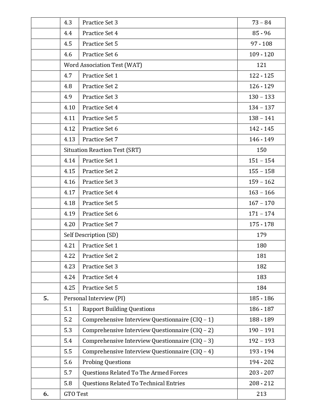SSB Interview Workbook : Complete practice of Screening Tests, Psychology Tests, GTO, Personal interview and conference