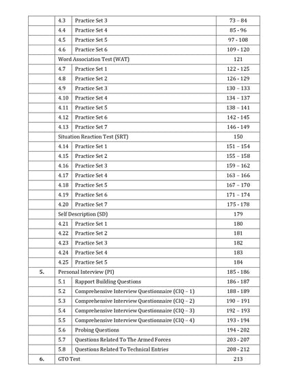 SSB Interview Workbook : Complete practice of Screening Tests, Psychology Tests, GTO, Personal interview and conference