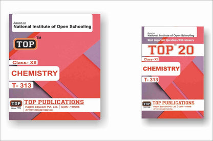 TOP NIOS Class 12 Chemistry 313 Guide + TOP 20 Most Important Question Answers (Mini Book) - Set of 2 Books