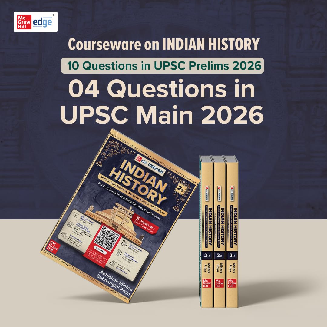 Indian History, 2e for UPSC 2026 by Abhishek Mishra | Chapter-wise 14 Years Online Prelims & Mains PYQs (2013-26) | 100+ Author Videos | 5-Themes-in-1: Ancient, Early-Med, Med, Modern, Art & Culture