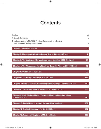 Ancient and Medieval Indian History, 3e for UPSC 2026 by Poonam Dalal Dahiya (IPS) | PYQs | 2 Pluck-out Chart for Revision | Trend Analysis for Prelim Questions