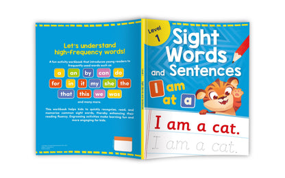 Sight Words and Sentences-Level 1: Practice Workbook of the Most Common Sight Words | Engaging Activities to Learn High-Frequency Words and Build Reading Fluency & Vocabulary for Preschool Kids I Ages 3+ [Select Learning]
