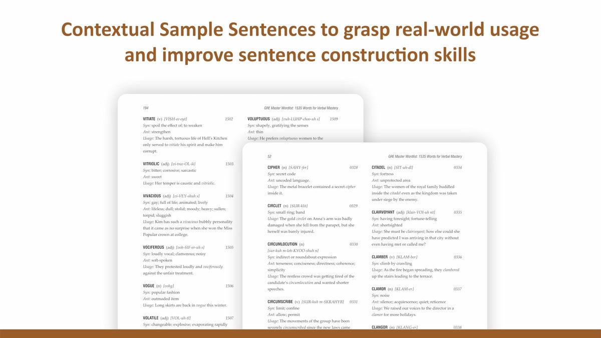GRE Master Wordlist: 1535 Words for Verbal Mastery | 1535 Essential Vocabulary Words with Synonyms, Antonyms, Usage & Practice Exercises for the Shorter GRE 2026